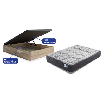 Conjunto canapé y colchón Visco Grafeno 150x190 Cambrian...