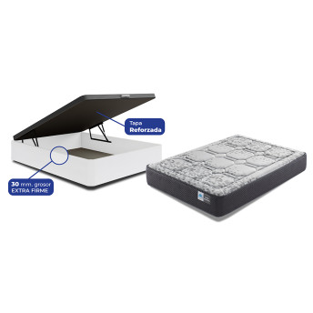 Conjunto canapé y colchón viscoelástico Grafeno 150x190...