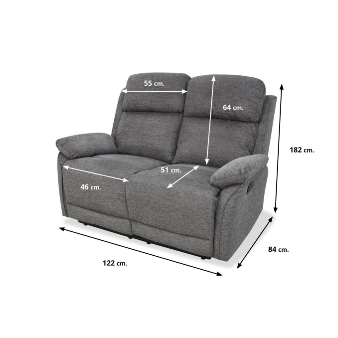 Sofá relax dos plazas Di Caprio 122 cm