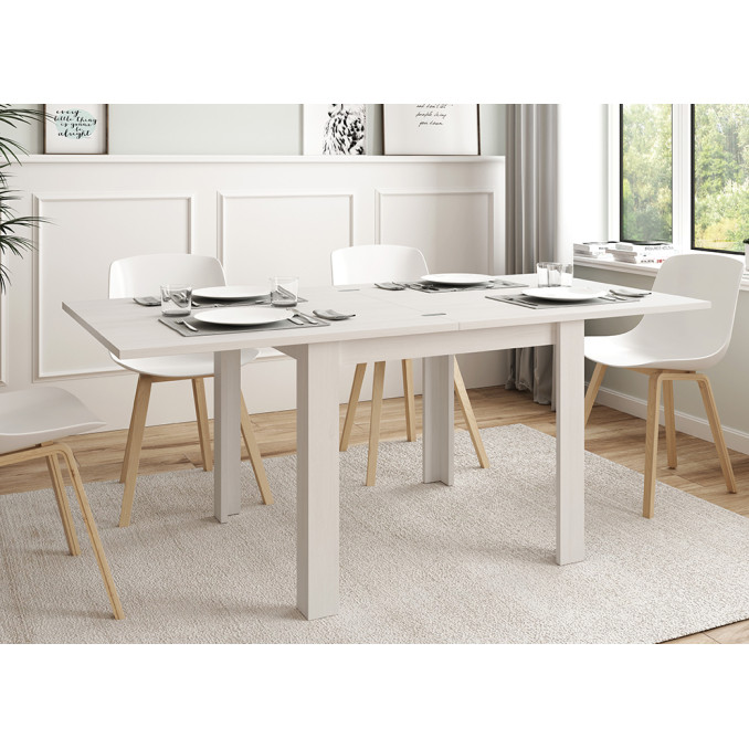 Mesa cuadrada extensible comedor Tempo albian