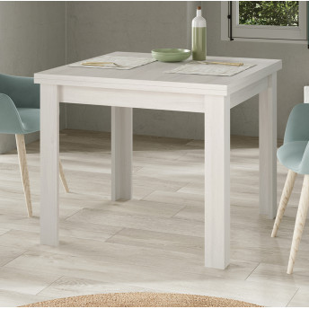 Mesa cuadrada extensible comedor Tempo albian