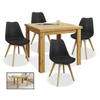 Conjunto mesa extensible y 4 sillas Altea
