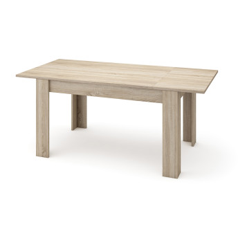 Conjunto mesa comedor extensible y 6 sillas blancas Daniela