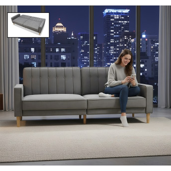 Sofá cama Neo Nordic 202 cm gris oscuro