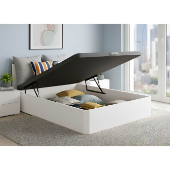 Canapé 105x190 abatible 30 mm con base tapizada blanco Berlín