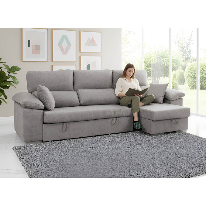 Sofá cama chaise longue derecha Álvaro 265 cm...
