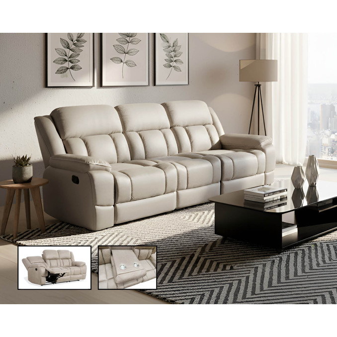 Sillón relax 3p Cooper 220 cm con respaldo...