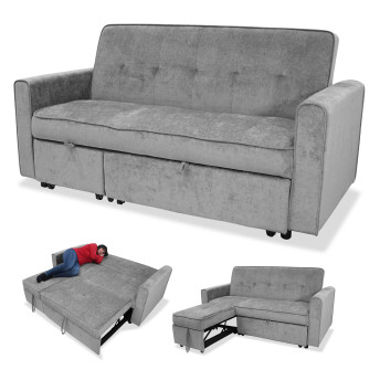 Sofá con cama y chaiselongue extraíbles Arkana 178 cm