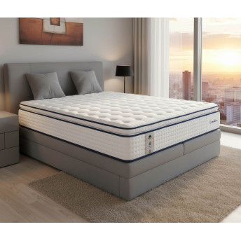 Colchón pillow top con viscoelástica y muelles ensacados 90x190 Venetian 34cm altura