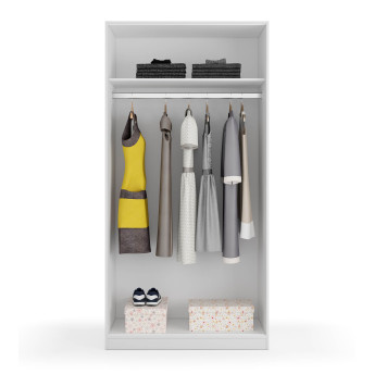 Armario dos puertas Flow correderas 100 cm