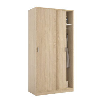 Armario dos puertas Flow correderas 100 cm color roble