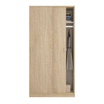 Armario dos puertas Flow correderas 100 cm color roble