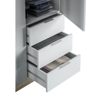 Armario tres puertas MEGABOX y tres cajones 121 cm