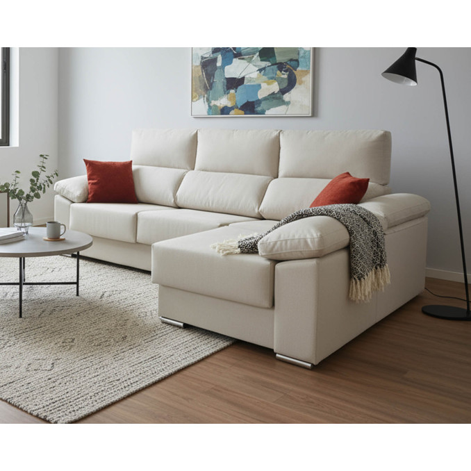 Sofá chaise longue reversible Pepe 250 cm