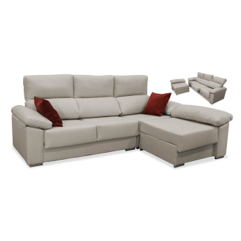 Sofá chaise longue reversible Pepe 250 cm