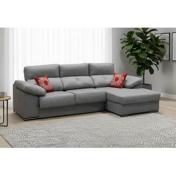 Sofá cheslong cama Vogue 240 cm. asientos ultra extensibles