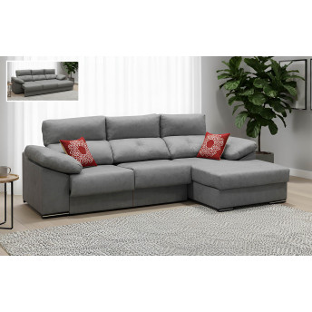 Sofá cheslong cama Vogue 240 cm. asientos ultra extensibles