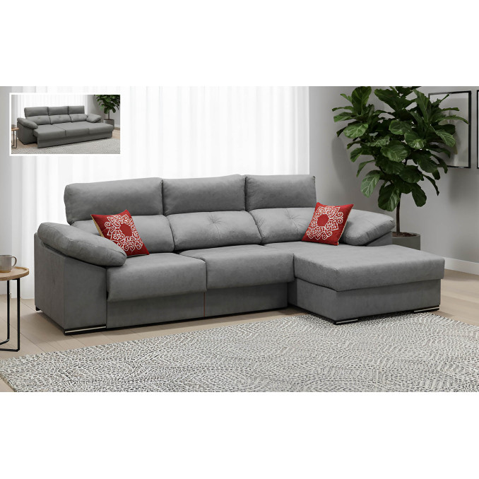Sofá cheslong cama Vogue 240 cm. asientos ultra...