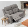 Sofá relax reclinable dos plazas Nadal 136 cm color gris