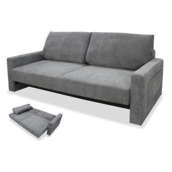 Sofá cama extra grande Wakale XL gris 230 cm.