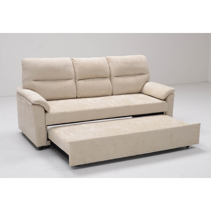 Sofá cama 3 plazas Fleming beige 200 cm