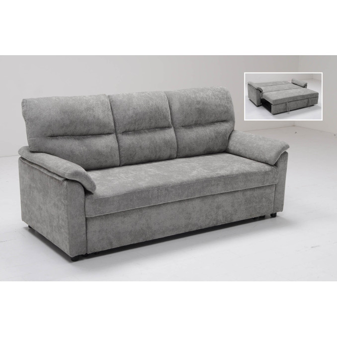 Sofá cama 3 plazas Fleming gris 200 cm