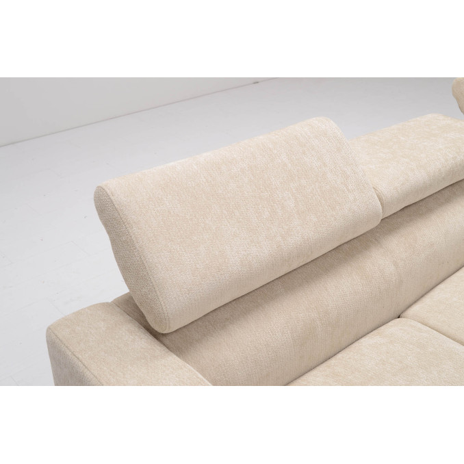 Sofá chaise longue Fido beige 220 cm