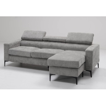 Sofá chaise longue Fido gris 220 cm
