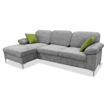 Sofá chaise longue izquierda Cyril 265 cm gris