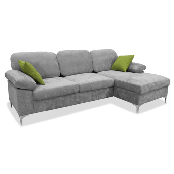 Sofá chaise longue derecha Cyril 265 cm gris