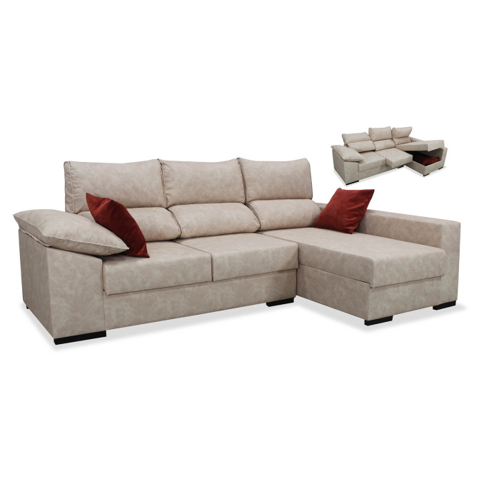 Sofá chaise longue derecha California arcón...