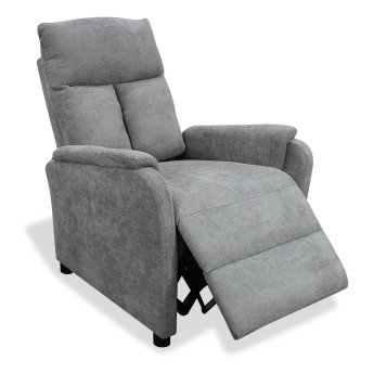 Sillón relax Cloe gris apertura de empuje