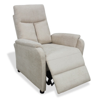 Sillón relax Cloe beige apertura de empuje
