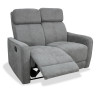 Sofá relax Kardashian gris dos plazas 130 cm