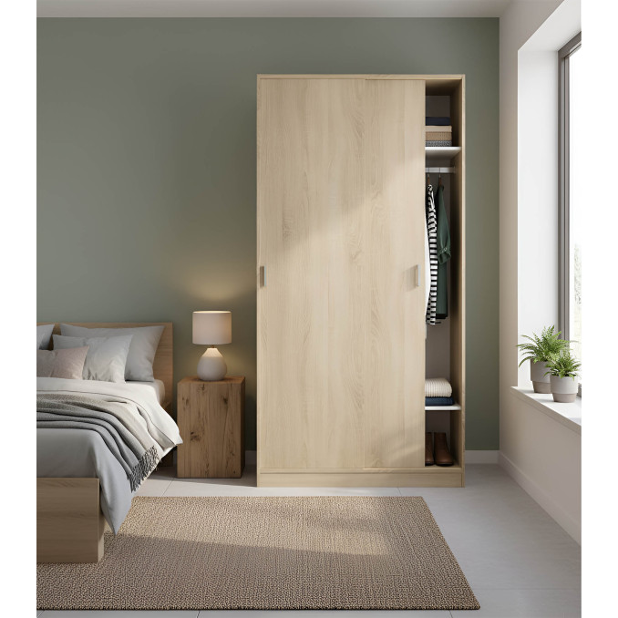 Armario dos puertas Flow correderas 100 cm...