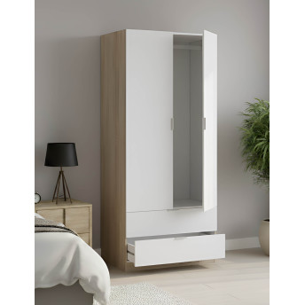 Armario dos puertas Practik y dos cajones 81 cm