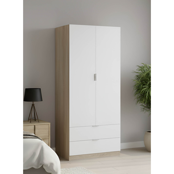 Armario dos puertas Practik y dos cajones 81 cm