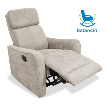 Sillón balancin relax Kardashian beige