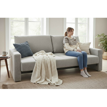 Sofá cama extra grande Wakale XL beige 230 cm.