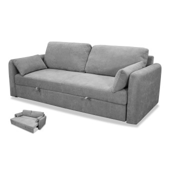 Maxi sofá cama tres plazas Brooklyn gris 210 cm