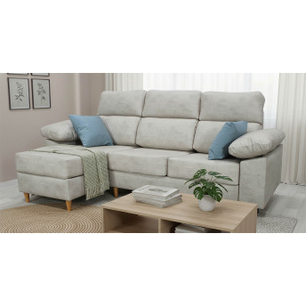 Sofá chaise longue Ibiza 240 cm Marfil