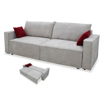 Maxi sofá cama tres plazas beige Beast 227 cm