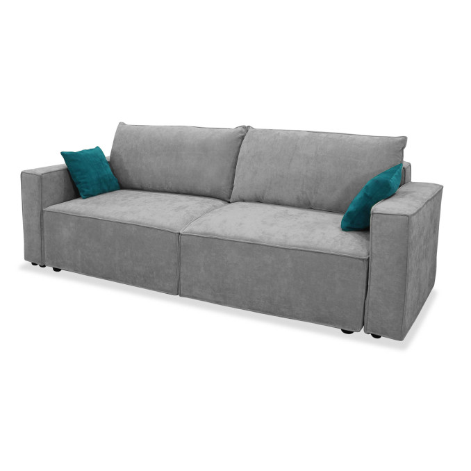 Maxi sofá cama tres plazas beige gris 227 cm