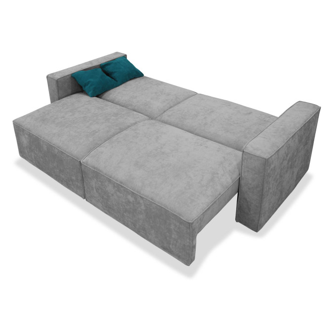 Maxi sofá cama tres plazas beige gris 227 cm