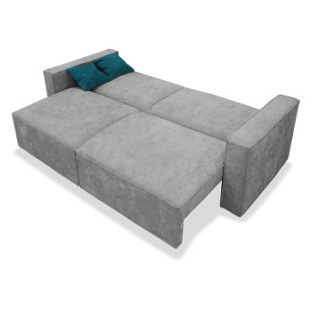 Maxi sofá cama tres plazas beige gris 227 cm