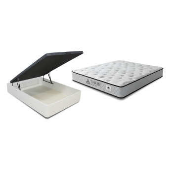 Pack canapé y colchón Thor 135x190 blanco