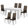Conjunto mesa y 6 sillas Alaska