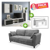 Pack ahorro salón Murillo - Mueble salón + sofá cama +...