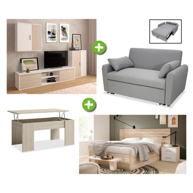 Pack piso completo Princesa (Mueble de sala,...