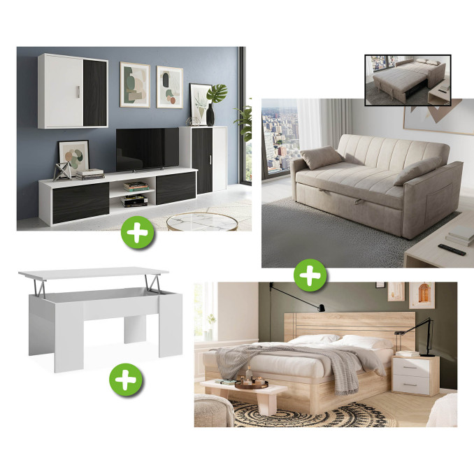 Pack piso completo Castellana (Mueble de sala,...